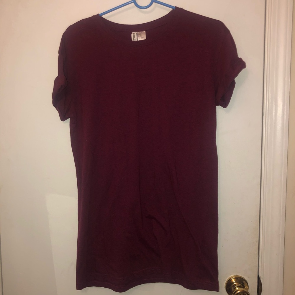 Burgundy T-Shirt Dress
